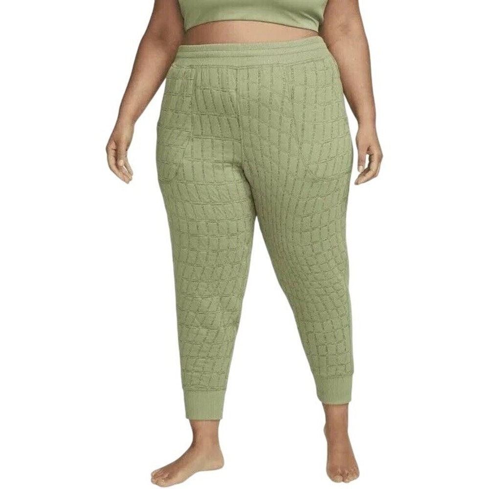Nike Yoga Therma-FIT Luxe Reversible Fleece Pants Green XL DD5838-387 Joggers